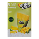 Sun Lolly Ice Lollies Mango flavor - for home freezing (8 Ice Lollies/Pack)